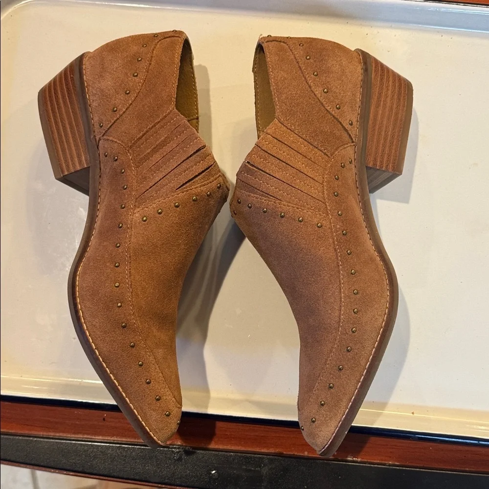 Crown Vintage Women’s Pecan Cow Suede Shoe Boots - Picture 7 of 16